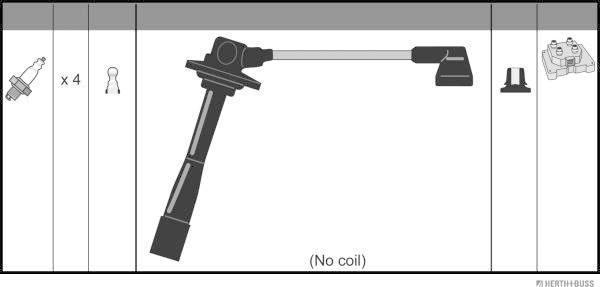 Herth+Buss Jakoparts J5383026 - Ignition Cable Kit autospares.lv