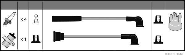 Herth+Buss Jakoparts J5387013 - Ignition Cable Kit autospares.lv