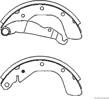 Herth+Buss Jakoparts J3500902 - Brake Shoe Set autospares.lv