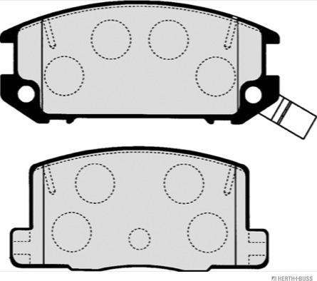 Herth+Buss Jakoparts J3612009 - Brake Pad Set, disc brake autospares.lv