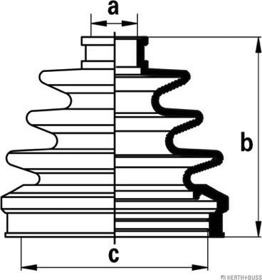 Herth+Buss Jakoparts J2864014 - Bellow, drive shaft autospares.lv