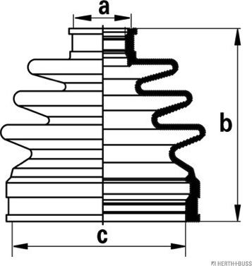 Herth+Buss Jakoparts J2864020 - Bellow, drive shaft autospares.lv