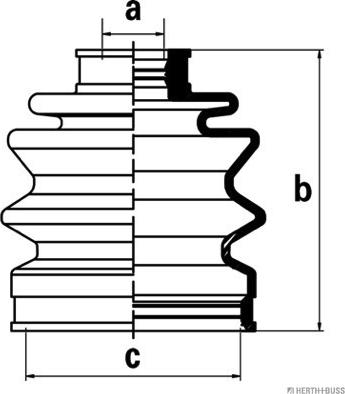 Herth+Buss Jakoparts J2866004 - Bellow, drive shaft autospares.lv