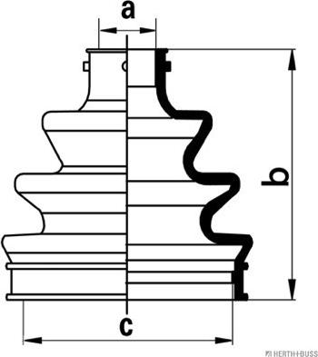 Herth+Buss Jakoparts J2860904 - Bellow, drive shaft autospares.lv