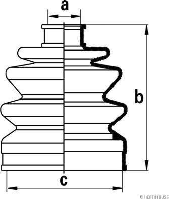 Herth+Buss Jakoparts J2860504 - Bellow, drive shaft autospares.lv