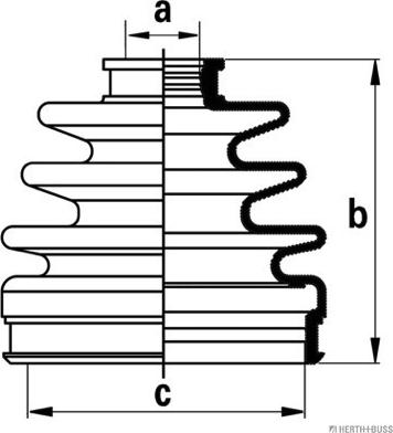 Herth+Buss Jakoparts J2860506 - Bellow, drive shaft autospares.lv