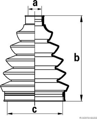 Herth+Buss Jakoparts J2860306 - Bellow, drive shaft autospares.lv
