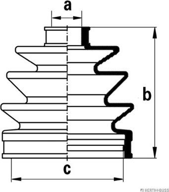 Herth+Buss Jakoparts J2861004 - Bellow, drive shaft autospares.lv
