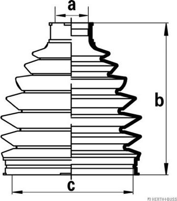 Herth+Buss Jakoparts J2861024 - Bellow, drive shaft autospares.lv