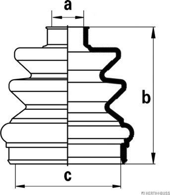 Herth+Buss Jakoparts J2861026 - Bellow, drive shaft autospares.lv