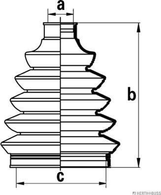 Herth+Buss Jakoparts J2861027 - Bellow, drive shaft autospares.lv