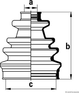Herth+Buss Jakoparts J2863017 - Bellow, drive shaft autospares.lv