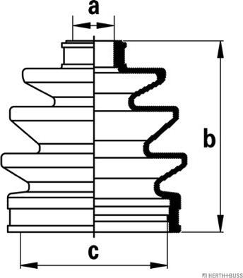 Herth+Buss Jakoparts J2867009 - Bellow, drive shaft autospares.lv