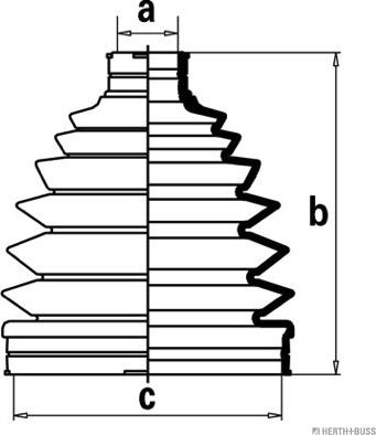 Herth+Buss Jakoparts J2867016 - Bellow, drive shaft autospares.lv