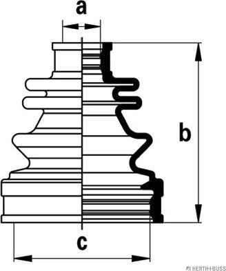 Herth+Buss Jakoparts J2884018 - Bellow, drive shaft autospares.lv