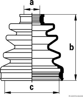 Herth+Buss Jakoparts J2884017 - Bellow, drive shaft autospares.lv