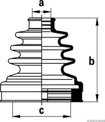 Herth+Buss Jakoparts J2885016 - Bellow, drive shaft autospares.lv