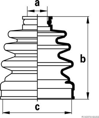 Herth+Buss Jakoparts J2880301 - Bellow, drive shaft autospares.lv