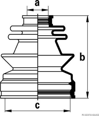 Herth+Buss Jakoparts J2881028 - Bellow, drive shaft autospares.lv