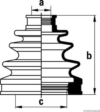 Herth+Buss Jakoparts J2882017 - Bellow, drive shaft autospares.lv