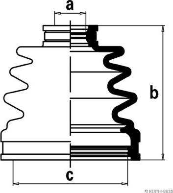 Herth+Buss Jakoparts J2887012 - Bellow, drive shaft autospares.lv