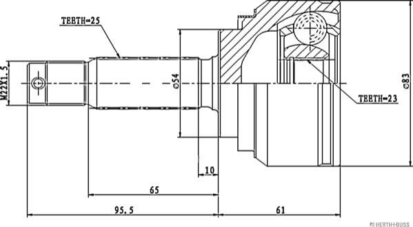 Herth+Buss Jakoparts J2825004 - Joint Kit, drive shaft autospares.lv