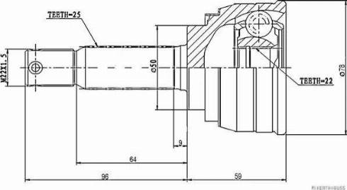 Herth+Buss Jakoparts J2825001 - Joint Kit, drive shaft autospares.lv