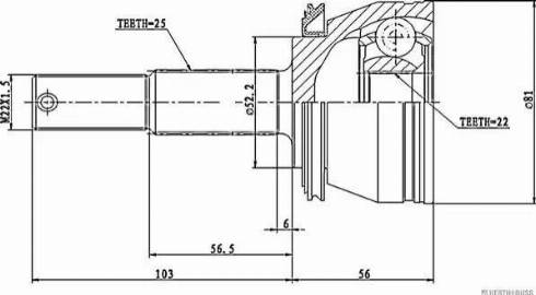 Herth+Buss Jakoparts J2821003 - Joint Kit, drive shaft autospares.lv