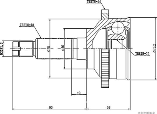 Herth+Buss Jakoparts J2823129 - Joint Kit, drive shaft autospares.lv