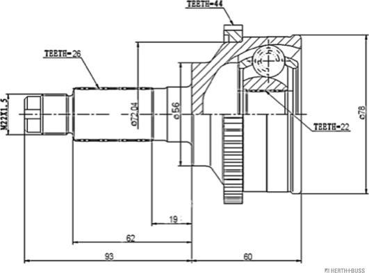 Herth+Buss Jakoparts J2823120 - Joint Kit, drive shaft autospares.lv