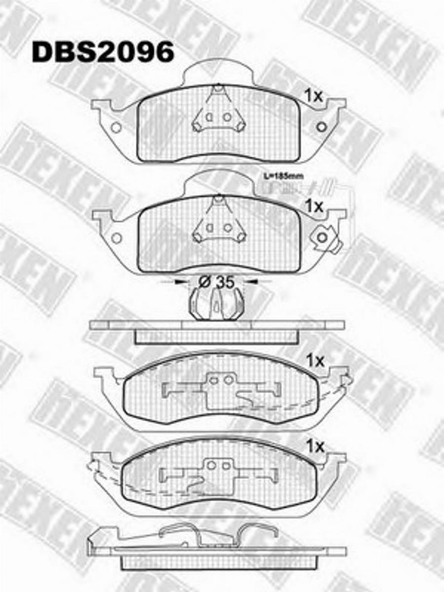 Hexen DBS2096 - Brake Pad Set, disc brake autospares.lv