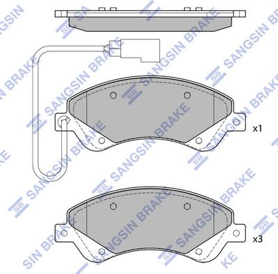 Hi-Q SP4403 - Brake Pad Set, disc brake autospares.lv