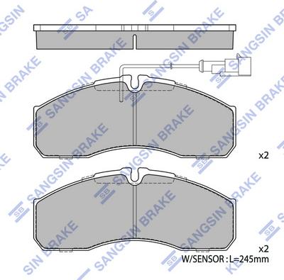 Hi-Q SP4416A - Brake Pad Set, disc brake autospares.lv