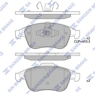 Hi-Q SP4055 - Brake Pad Set, disc brake autospares.lv