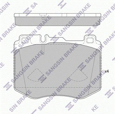 Hi-Q SP4003 - Brake Pad Set, disc brake autospares.lv