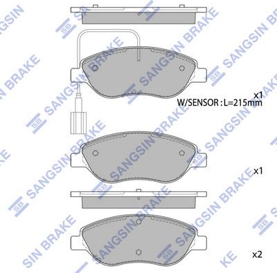 Hi-Q SP4083 - Brake Pad Set, disc brake autospares.lv