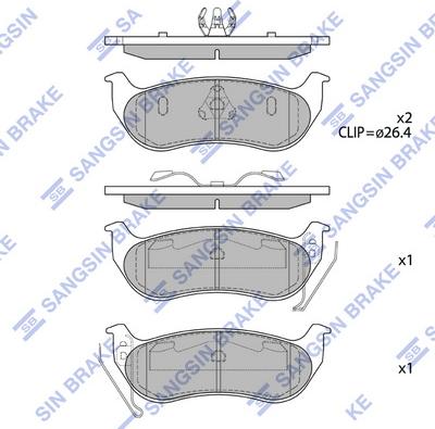 Hi-Q SP4167 - Brake Pad Set, disc brake autospares.lv