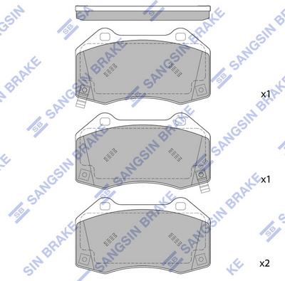 Hi-Q SP4104 - Brake Pad Set, disc brake autospares.lv