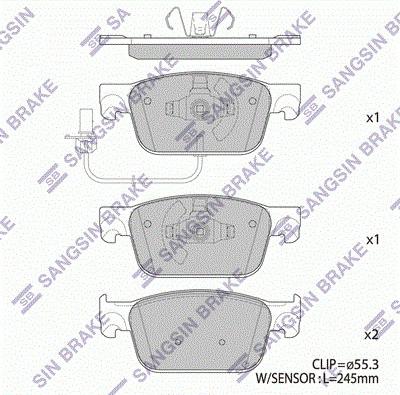 Hi-Q SP4134 - Brake Pad Set, disc brake autospares.lv