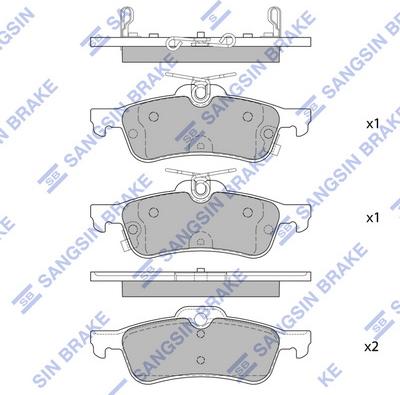 Hi-Q SP4133 - Brake Pad Set, disc brake autospares.lv