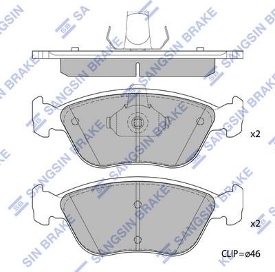 Hi-Q SP4256 - Brake Pad Set, disc brake autospares.lv