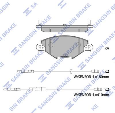 Hi-Q SP4230 - Brake Pad Set, disc brake autospares.lv