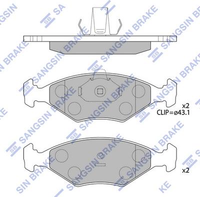 Hi-Q SP4237 - Brake Pad Set, disc brake autospares.lv