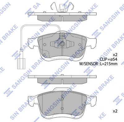 Hi-Q SP1993 - Brake Pad Set, disc brake autospares.lv