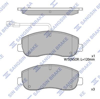 Hi-Q SP1969 - Brake Pad Set, disc brake autospares.lv