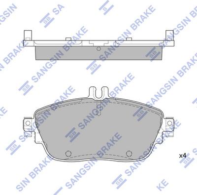 Hi-Q SP1966 - Brake Pad Set, disc brake autospares.lv