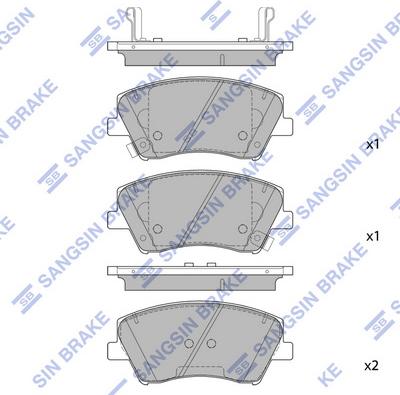 Hi-Q SP1905 - Brake Pad Set, disc brake autospares.lv