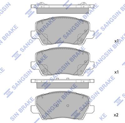 Hi-Q SP1983 - Brake Pad Set, disc brake autospares.lv