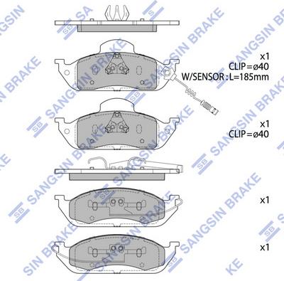 Hi-Q SP1923 - Brake Pad Set, disc brake autospares.lv