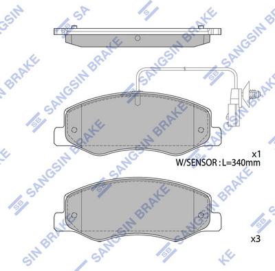 Hi-Q SP1970 - Brake Pad Set, disc brake autospares.lv